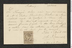 Nachlass Franz Steindachner, Quittung von Gabriel Adolphe Boucard an Franz Steindachner (20.02.1881), Inv.Nr. 47.09, Seite 1